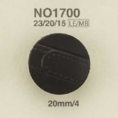 NO1700 Bouton à tige annulaire circulaire en cuir/laiton