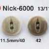 NICK6000 Bouton 2 trous en résine d'urée