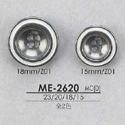 ME2620 Bouton à 4 trous en résine époxy/métal moulé sous pression