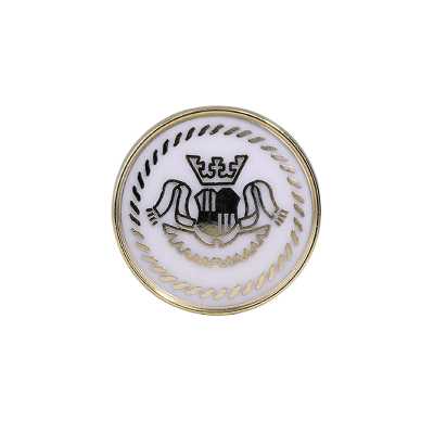 MA1755 Bouton rond à queue annulaire en résine époxy / métal moulé sous pression
