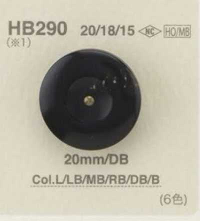 HB290 Bouton à queue annulaire circulaire en corne de buffle véritable/laiton (S)