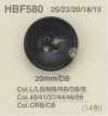 HBF580 Corne De Buffle Véritable, Bouton à 4 Trous