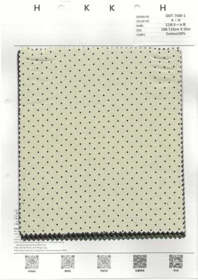 DOT-7500-1 Velours côtelé 21W