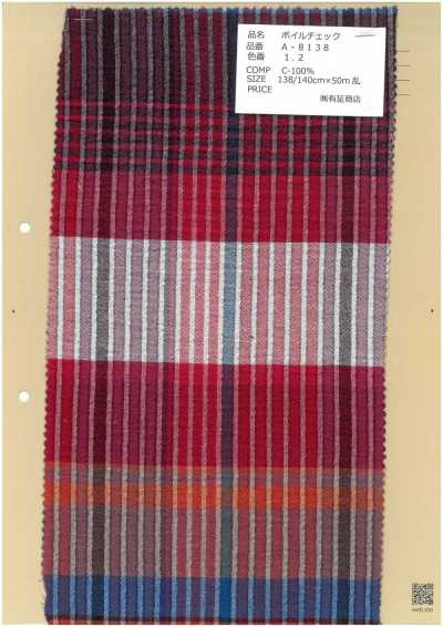 A-8138 Voile à carreaux