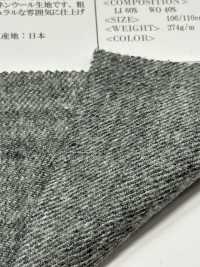 OLTS2514AY 25/1 Lin X 1/14 Laine Shetland Lin TWILL[Fabrication De Textile] Oharayaseni Sous-photo