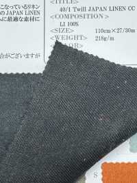 OSDC40041K Sergé 40/1 JAPAN LINEN Finition CC Finition Floue[Fabrication De Textile] Oharayaseni Sous-photo