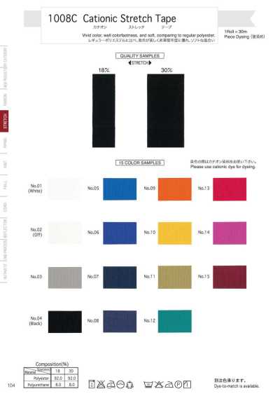 1008C Ruban extensible cationique