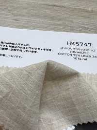 HK5747 Coton Lin Ripstop[Fabrication De Textile] KOYAMA Sous-photo
