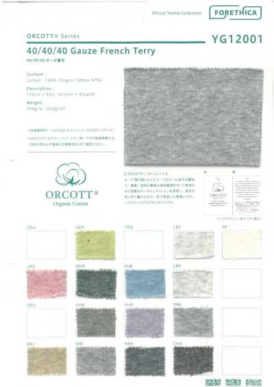 YG12001 O-Cotton 40/40/40 gaze French Terry