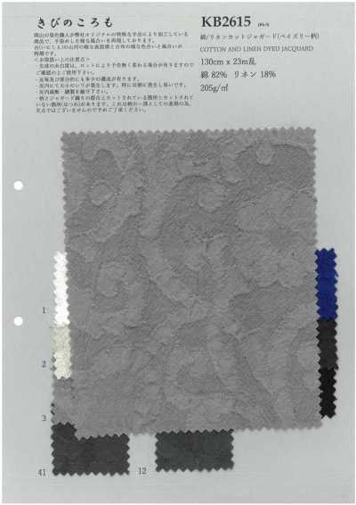 KB2615 Jacquard coupé coton/lin (motif paisley)