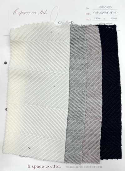 BS30125 Jacquard épais à chevrons et rayures horizontales