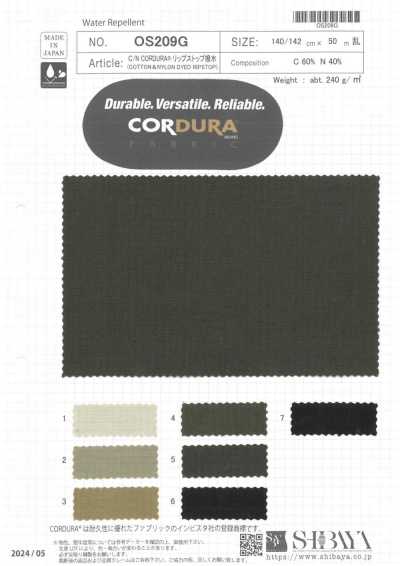 OS209G C/N CORDURA® ripstop déperlant