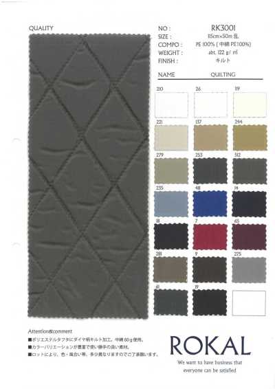 RK3001 Matelassage