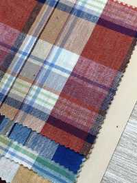 A-8129 Carreaux Madras En Lin[Fabrication De Textile] ARINOBE CO., LTD. Sous-photo