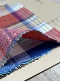 A-8129 Carreaux Madras En Lin[Fabrication De Textile] ARINOBE CO., LTD. Sous-photo