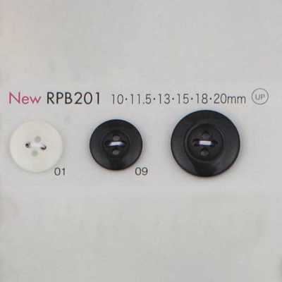 RPB201 Bouton en résine PET recyclée fabriqué au Japon, à 4 trous