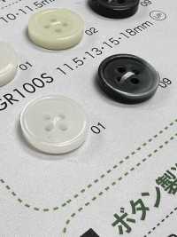 GR100S Bouton En Résine PET Recyclé à 25 % Certifié GRS Avec Bord, 4 Trous DAIYA BUTTON(DAIYA BUTTON) Sous-photo