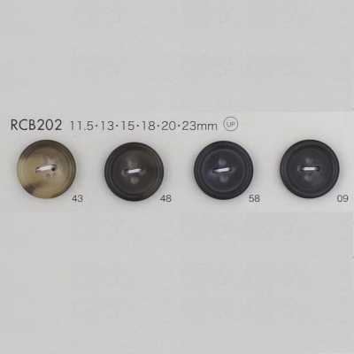 RCB202 Bouton en résine polyester avec bord, 4 trous