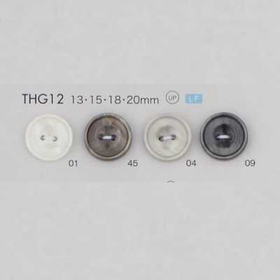 THG12 Bouton en résine polyester à 2 trous