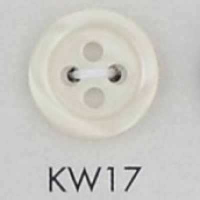 KW17 Bouton en résine polyester avec rebord, à 4 trous