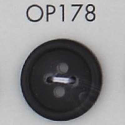 OP178 Bouton en résine polyester avec bord, 4 trous