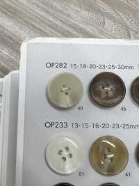 OP282 Bouton 4 Trous Façon Buffle En Résine Polyester DAIYA BUTTON(DAIYA BUTTON) Sous-photo