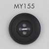 MY155 Bouton 4 trous style corne de buffle en résine polyester