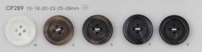 OP289 Bouton à 4 trous en résine de polyester