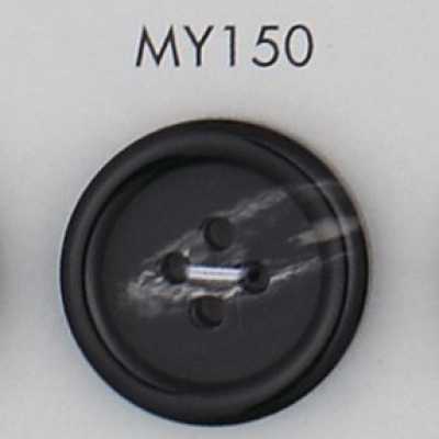 MY150 Bouton en résine polyester avec bord, 4 trous