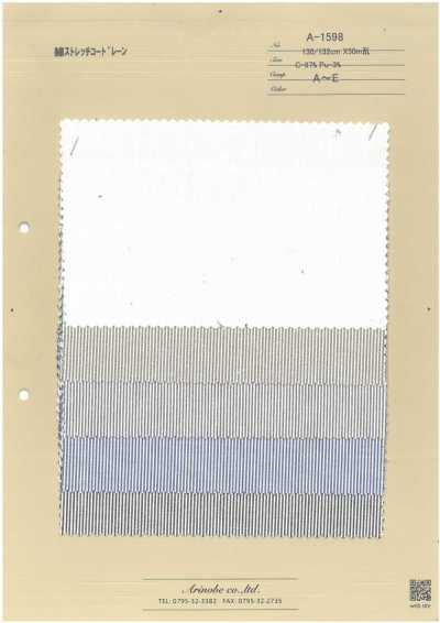A-1598 Cordlane stretch en coton