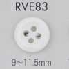 RVE83 Bouton en coquillage à 4 trous avec bord