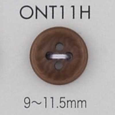 ONT11H Bouton naturel en corozo à 4 trous