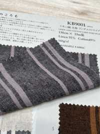 KB9001 Rayures Aléatoires En Fil De Lin/coton Teint[Fabrication De Textile] KOYAMA Sous-photo