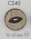 C240 Bouton En Bois Naturel à 2 Trous