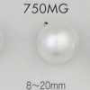 750MG Bouton à queue demi-anneau en urée, finition perlée dorée