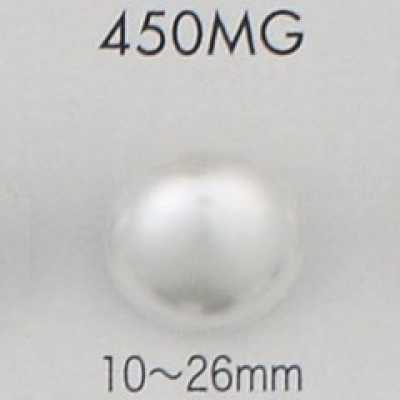 450MG Bouton à queue demi-anneau doré en matière urée aspect perle