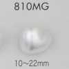810MG Bouton à queue dorée en résine d'urée aspect perlé