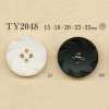 TY2048 Bouton 4 trous en résine polyester/laiton