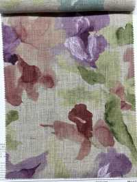 7025-710-1 Lin Loomstate (Motif Floral Aquarelle)[Fabrication De Textile] HOKKOH Sous-photo