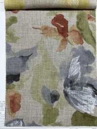 7025-710-1 Lin Loomstate (Motif Floral Aquarelle)[Fabrication De Textile] HOKKOH Sous-photo