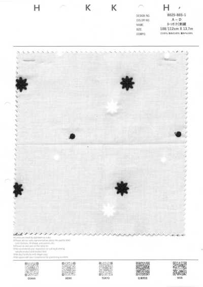8025-865-1 Broderie Oni-Chemi en batiste