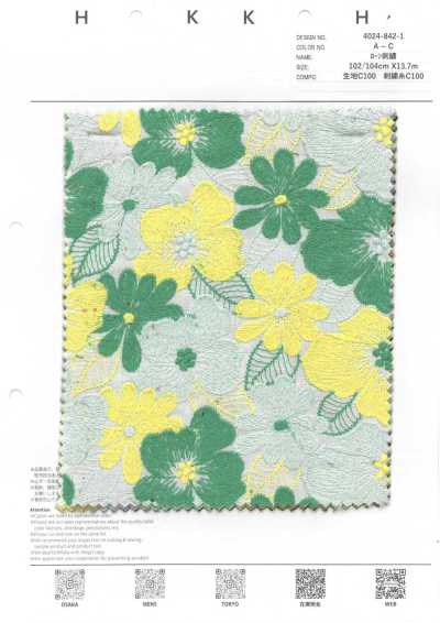 4024-842-1 Broderie sur lawn