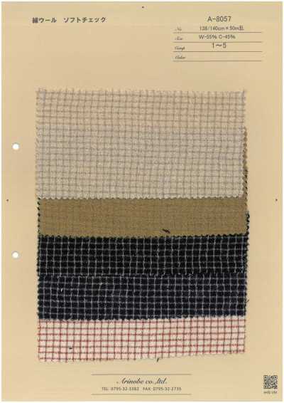A-8057 Carreaux souples coton/laine