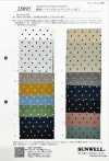 28095 Toile écrue coton-lin imprimée à pois, finition chintz S