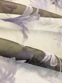 KF4005-DF-3407 Flocage Dégradé En Organza Crémeux[Fabrication De Textile] Uni Textile(Atelier Komon) Sous-photo