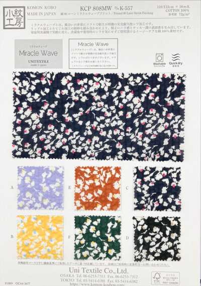 KCP808MW-DK-557 Batiste coton 80 imprimé Miracle Wave