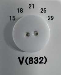 V(832) Bouton Sans Bordure à 2 Trous En Résine D