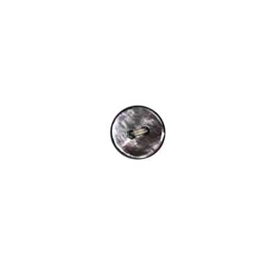 100S2H Bouton rond à 2 trous en coquillage nacré noir, fumé