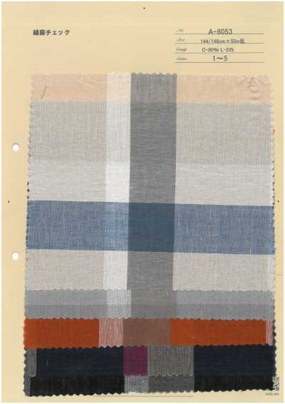 A-8053 Carreaux coton-lin