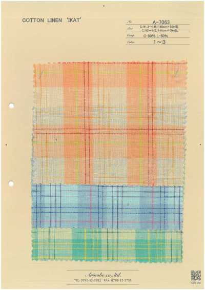 A-7063 Coton lin « ikat »